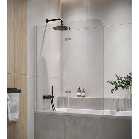 Badewanne Austin 5mm mit Nanobeschichtung 100 x 140cm Duschwand (1/5)
