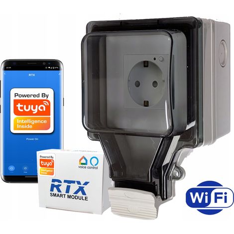 RTX IP67 Außensteckdose zur Aufputzmontage für den Garten, ENERGIEMESSUNG, TUYA WLAN (1/5)