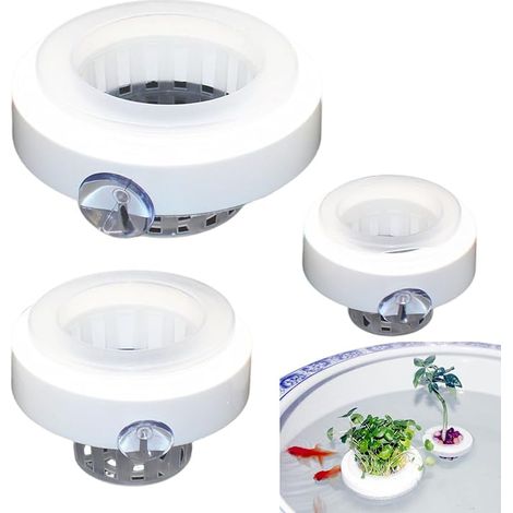 Floating Basket Aquarium Plant Holder Planter Pot Aquatic Flower Pot for Pond Floating Plant Island Reusable (A) (1/5)