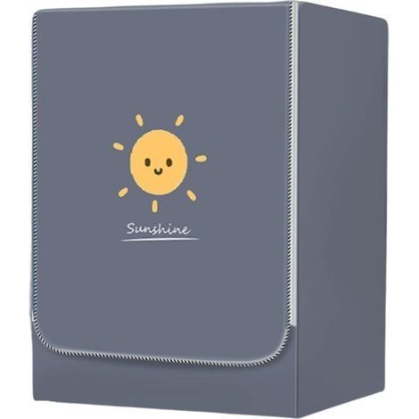 Couvercle pour Machine à Laver ou sèche-Linge à Tambour, Gris Housse pour Machine Lave-Linge Couvercle de Protection, Imperméable Anti-Poussière Anti-Pluie (L-10.5-12kg,Soleil) (1/5)