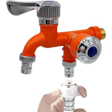 Robinet extérieur antigel à 2 voies et répartiteur de tuyau d'arrosage