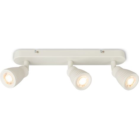Briloner Plafoniera LED orientabile 35 cm 10,5W, 1200lm, 3000K bianco caldo 3 luci bianco antico - Faretto da soffitto soggiorno corridoio cucina ufficio (1/5)