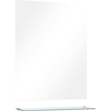 vidaXL Specchio da Parete con Mensola 50x60 cm in Vetro Temperato