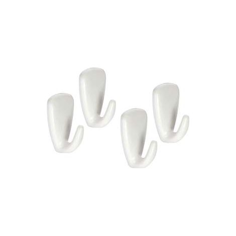 GANCIO ADESIVO PICCOLO IN PLASTICA PZ.4 PRESTO- - cm.2x3 - 6 pezzi TESCOMA