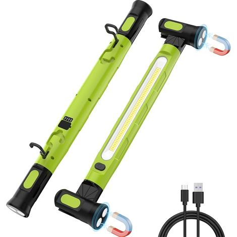 ERAY 3000LM Arbeitsleuchte, 6000mAh wiederaufladbare LED-Arbeitsleuchte, wiederaufladbarer LED-Scheinwerfer mit Magnetfuß/360°-Haken/3 Modi/180°-Drehung, Werkstattlampe für Garage (1/5)
