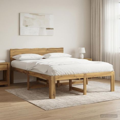 Cama doble con cabecero ROSTOCK Blanco 140 x 190 cm (1/5)