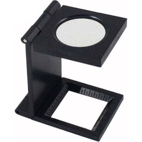 Tischlupe mit Fadenzähler, faltbarer Metallfadenzähler, 10-fache Vergrößerung, Leselupe für Arbeit, Homeoffice, Reparaturen, Hobbys, Basteln, Zeitungen, Lupe