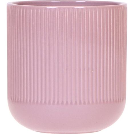 Cache-pot Ø 9 cm - Pot de Fleurs Rond au Style Rétro avec Motif Nervuré - PANGIVO