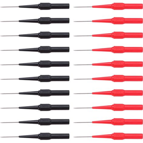 10 paires de sondes de test à aiguille de perçage 26.010 1,00 mm 30 VCA-60 VCC 10 A pour la réparation de véhicules automobiles (1/5)