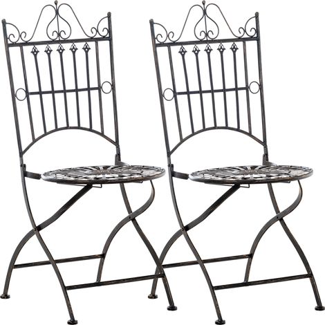 Set de 2 sillas de jardín Sadao Bronce (1/5)