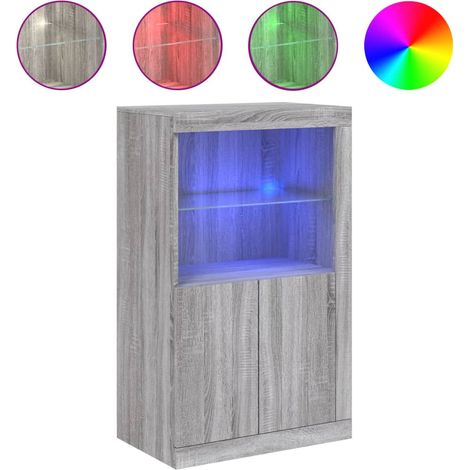 Maison Exclusive - Aparador con luces LED madera de ingeniería gr (1/5)