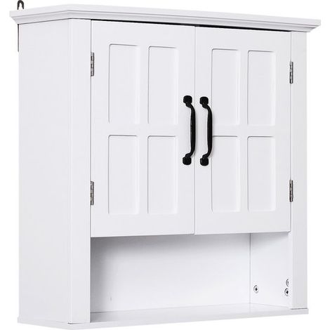 Armoire haute murale CHRISTIE blanche (1/5)