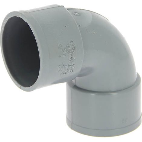 Adequa – Coude de raccordement PVC femelle-femelle 87°30 Ø50 – Pour installations sanitaires – Résistant aux chocs et aux UV