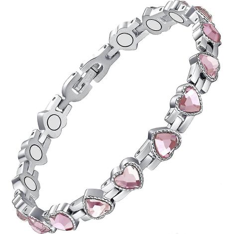 Bracelet magnétique thérapeutique de drainage lymphatique pour femmes, soulagement de l'arthrite et des articulations, en acier titane, détoxification lymphatique magnétique (1/5)