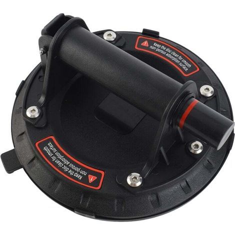 8 Inch Industrial Vacuum Suction Cup, 200 kg Load Capacity, Heavy Duty Vacuum Lifter for Manual Lifting of Tiles and Glass (Black, 1 PCS) (1/4)