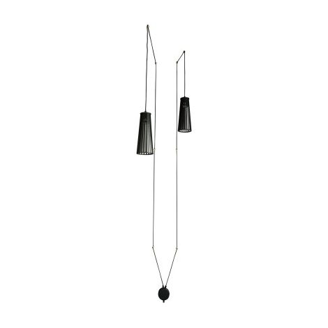 Applique murale Nowodvorski DOVER noire métal/bois 2xGU10