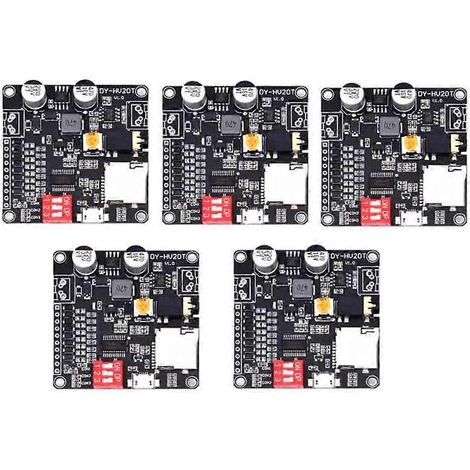Module de lecture vocale 5PCS compatible avec carte Micro-SD - Noir (1/5)
