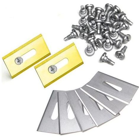 Lame Robot Tondeuse , 30 Lames de Rechange Universelles Couteau de Rechange Adapté à Toutes les Tondeuses à Gazon Robotiques Automower, Gardena, Yardforce H131 (1/5)
