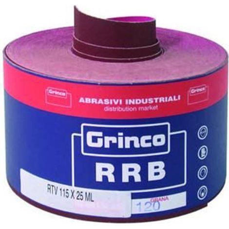 CARTA RESINATA AL CORINDONE RRB CON VELCRO - mm.115h. MT25 grana 150 FER 35309