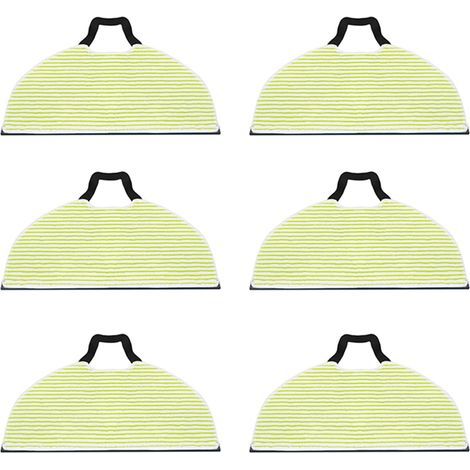 Lot de 6 tampons de rechange pour balai vapeur Shark RV2410 2610WD 2610WA/WFUS Sweeper Robot - Lavables en microfibre - 184 x 304 mm (1/5)