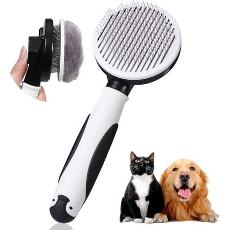 Dog, Cat, Kitten, Small Dog Hair Brush, Self-Cleaning, One-Click Removal of Dead Hair and Undercoat (1/5)