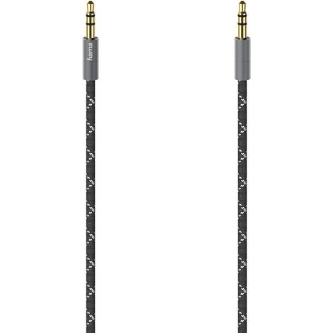 Hama 00205130 cable de audio 1,5 m 3,5mm Negro, Gris