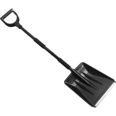 Ensemble pelle à neige 3 en 1, pelle à neige pliable et portable avec grattoir à glace et brosse pour jardin, camping et voiture (noir) (1/5)