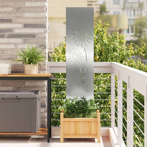 Teenpull – Garten Sichtschutz-Leinwand Silber 32 x 140 cm Verzinkter Stahl (1/5)