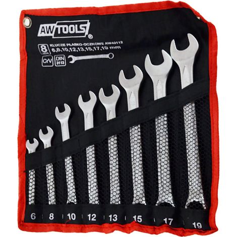Juego de Llaves Combinadas AWTOOLS 8 piezas 6-19 mm – Alta Resistencia CRV