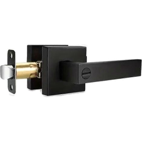 Poignées de porte, poignées de porte intérieures sans clé, serrures de porte à levier pour chambre et salle de bain avec fonction d'intimité, poignées de porte modernes (1/5)