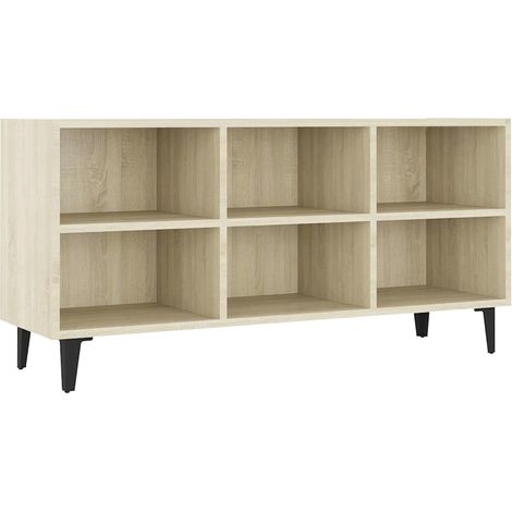 Maison Exclusive - TV-Schrank mit Metallbeinen Sonoma-Eiche 103,5 (1/5)