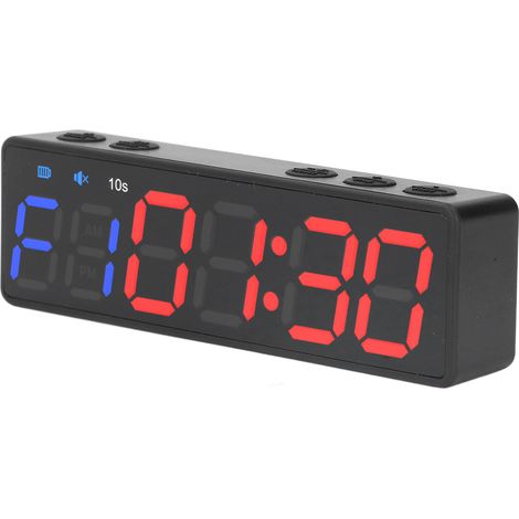Minuteur d'entraînement portable chronomètre fitness affichage numérique géant aimant intégré puissant bleu et rouge pour exercices à domicile (1/5)