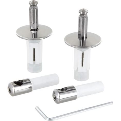 Ideal Standard - Multi Suites, Set di cerniere per sedile copriwater a chiusura rallentata serie 21 in acciaio inox, T2955BJ, Cromato