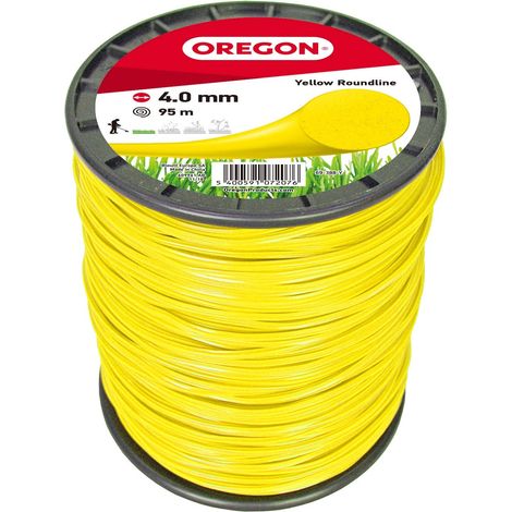 Fil de débroussailleuse 4 mm Jaune Rond, 4.0mm x 95m
