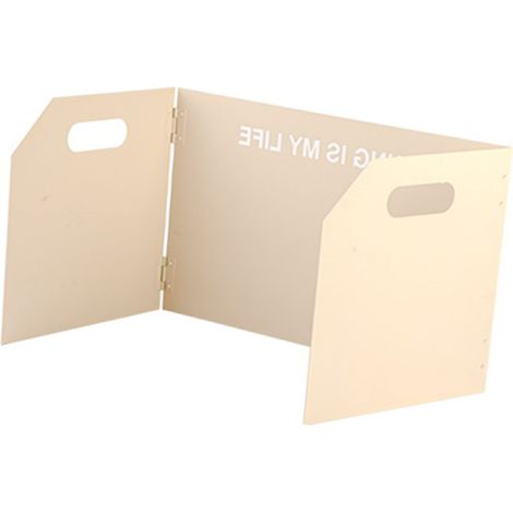 Abri de cuisine de camping pliable et portable en métal, blanc, résistant au vent. (1/5)