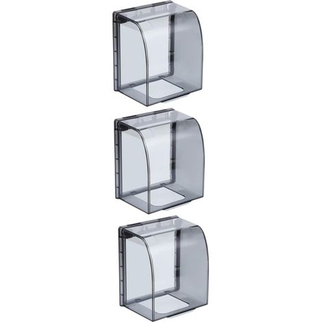 POPETPOP Lot de 3 protège-prises extérieures, couvercles de prises en PVC, noirs, résistants aux intempéries, protègent les prises extérieures (1/5)