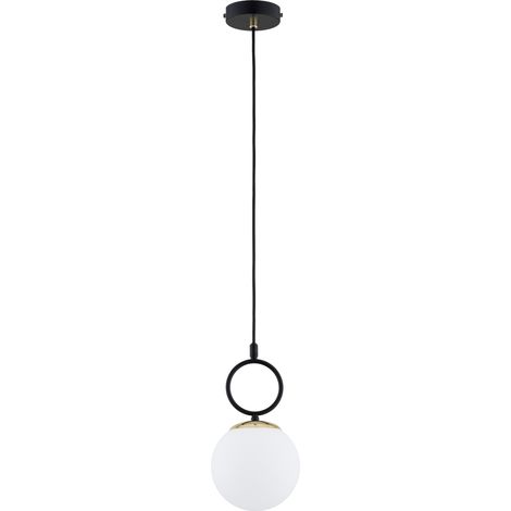 Suspension déco noir/blanc doré E14 10W Alfa LISTER (1/2)