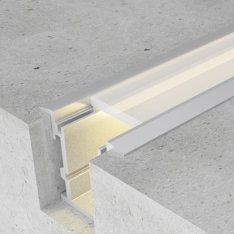 IluminaShop - Perfil Aluminio Tih con Alas para Suelo 2 metros (1/3)