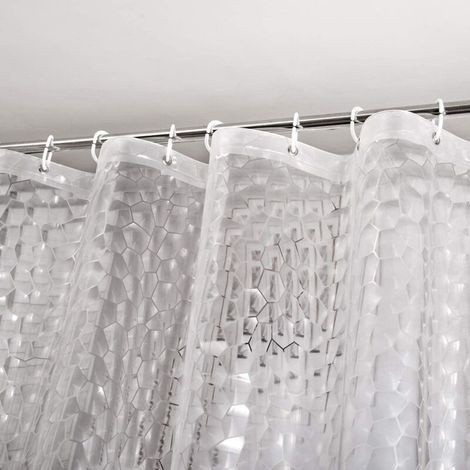 Shower curtain 180 x 200 cm transparent
