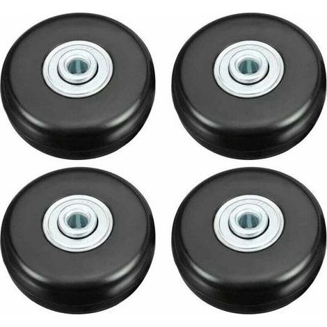 Roulette Valise, Bagage Valise Réparation Roulette Charge Lourd 50mm Muette Caoutchouc Universelle Pivotante Roue Rechange Transport Remplace Roulette 4PCS pour Valise/Bagage/Sac à Dos/Voyage (1/5)