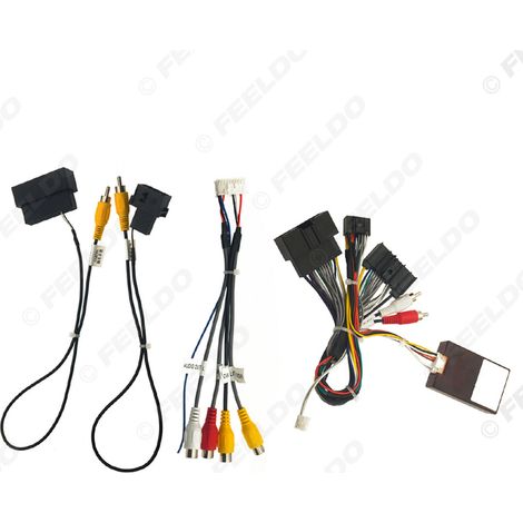 Compatible with Ford Mustang 2015-2020 power cable, Android large screen navigation box modification cable and protocol box (high/low configuration). (1/5)