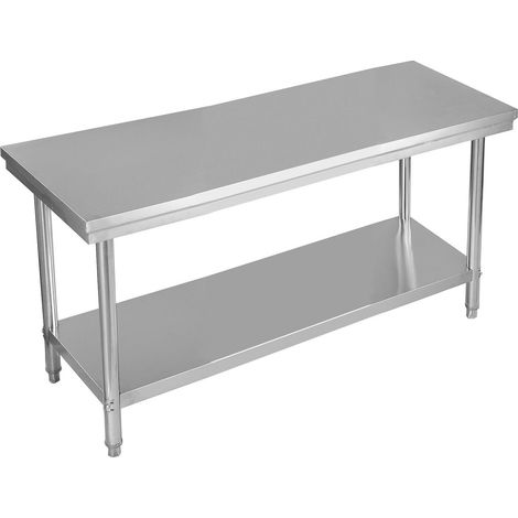 Edelstahl kuchentisch arbeitstisch gastro tisch edelstahltisch 122x61x90cm