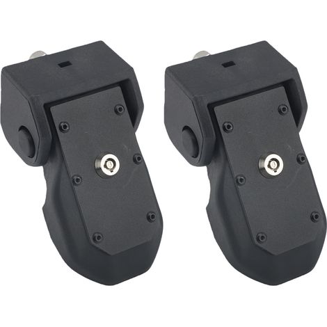 Attaches capot verrouillables avec clé antivol robuste pour Jeep Wrangler JL 2018-2026, noir (1/5)