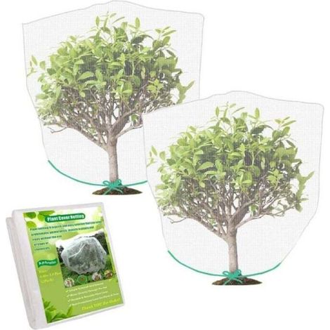 [NEVER USED] Pieces Plant Protection Net, Beetle Bird Net, Fly Bird Net, Used to Prevent Insects and Birds from Destroying Garden Plants (White) (1/4)