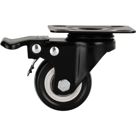 XEPHO 4 Pièces Roulettes pour Meubles 40mm - Charge Lourde Jusqu'à 200KG avec 4 Frein - Pivotantes avec Vis et Rondelles pour Transport, Table, Armoire