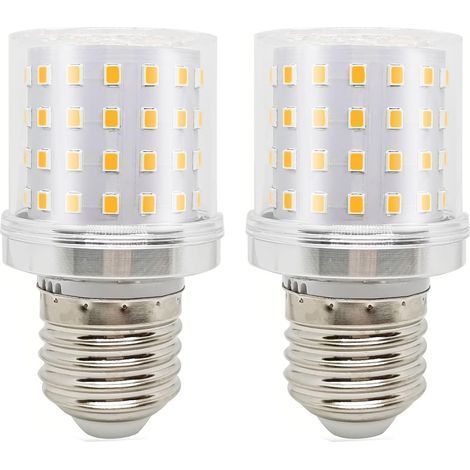 Ampoule LED 9 W E27 Blanc chaud, Ampoule LED E27 Remplacement extra lumineux 80 W, Ampoule LED compacte G45 A15 Petite ampoule LED E27 820 lm AC100-265 V Ampoules à maïs non dimmables, Lot de 2 (1/4)