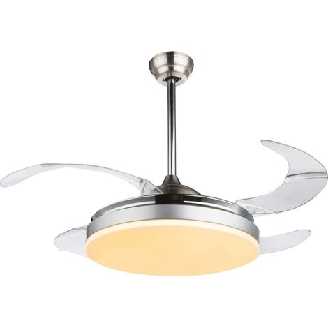 Ceiling fan Cabrera Nickel with LED and remote