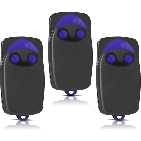 3 Pièces Remplacement pour télécommande NICE, télécommande portail 433,92MHz 2 canaux, compatible avec Flo1r-s, Flo2r-s, Flo4r-s