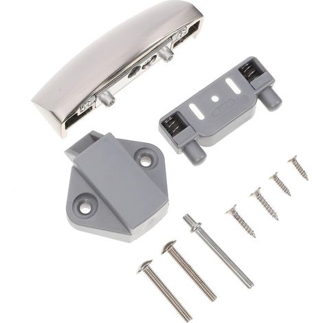 1 Pièce Verrou à Bouton-poussoir sans Clé pour Porte de Placard Camping-car Loquet de Serrure Simple à Installer pour Meubles et Adapté aux Véhicules de Loisirs Caravanes (1/5)