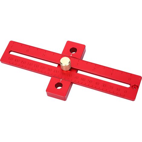 Règle de marquage en alliage d'aluminium anodisé, forme en T, échelle claire, 170 mm, accessoire de menuiserie de précision. (1/5)